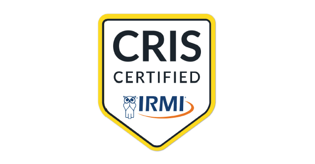 logo_cris CRIS Certified badge from IRMI, highlighting expertise in construction risk insurance and safety consulting.