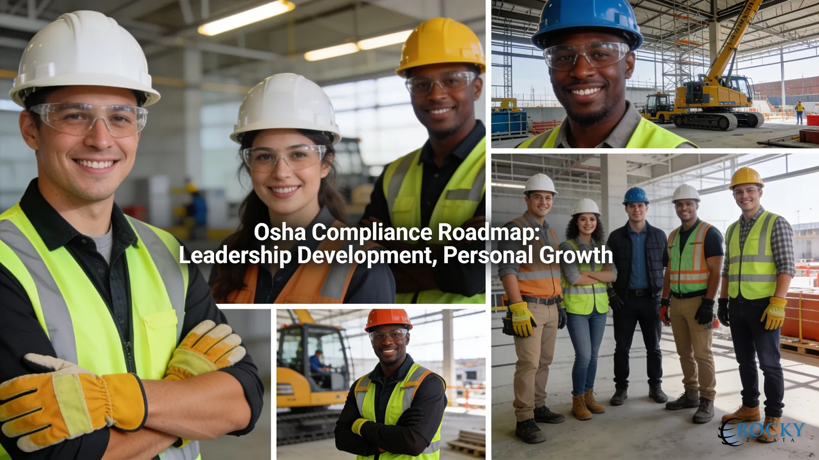 Construction workers and safety professionals demonstrating OSHA compliance roadmap and leadership development.